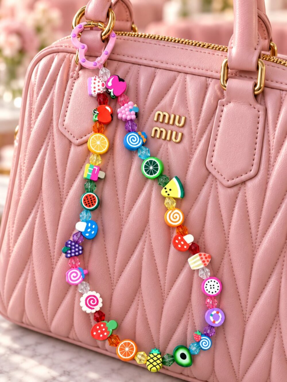 Colorful Fruit and Candy Bag Charm